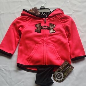 Under Armour Pink Hoodie Set for Kids